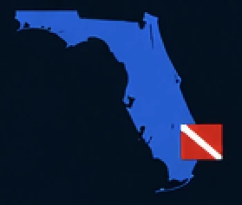 Florida with dive flag